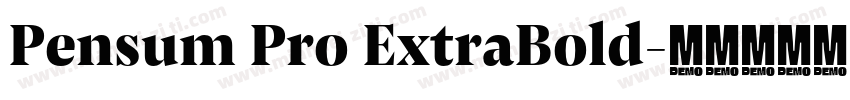 Pensum Pro ExtraBold字体转换
